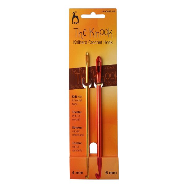 Крючки для нукинга 4,00мм/6,00мм*16см, алюминий, 2 шт Pony 60682/02