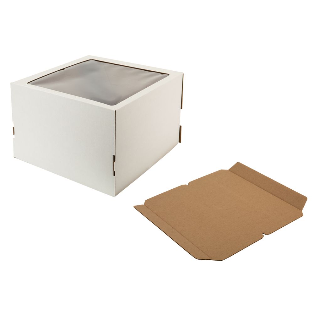 Коробка кондитерская для торта с окном 26.5х26.5х19 см, S-Chief BFC-031