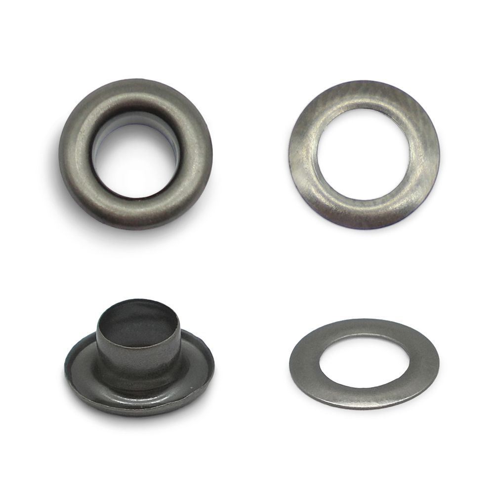 Люверсы металл ⌀_5.0 мм (внутр.), чер.никель, 100 шт, BIG