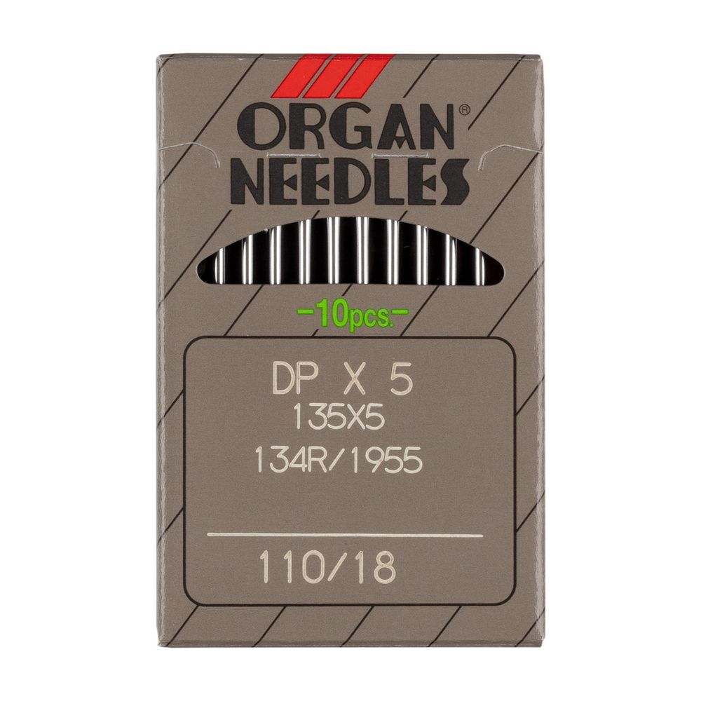 Иглы для промышленных швейных машин Organ DP*134 / DP*5 10 шт, 110