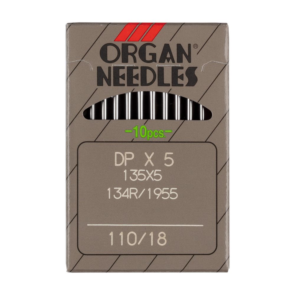 Иглы для промышленных швейных машин Organ DP*134 / DP*5 10 шт, 110