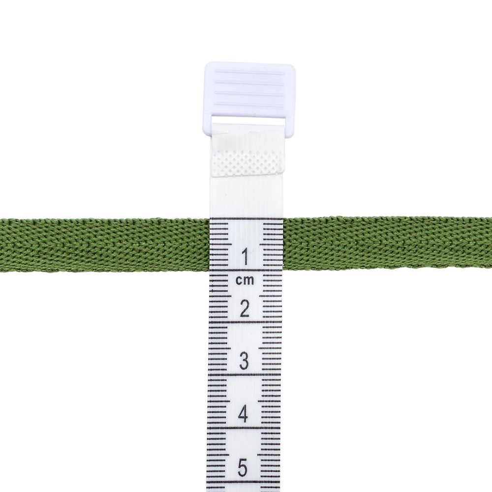 Тесьма (лента) киперная 10 мм / 50 метров, 2 г/м, 100% полиэфир, 23 хаки