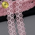 Кружево гипюр (плетёное) 44 мм, диз. 133, цв.7 розовая пудра, уп. 9 м, Kruzhevo