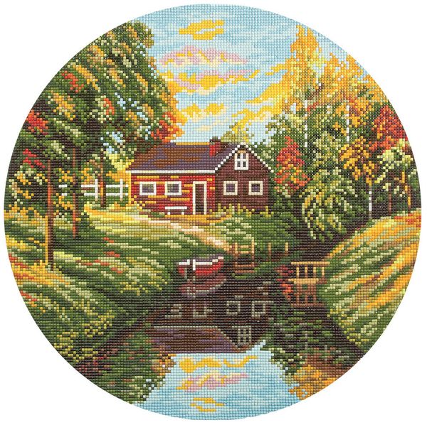 Алмазная (кристальная) мозаика Фрея, Осенний полдень, 34,5х34,5 см