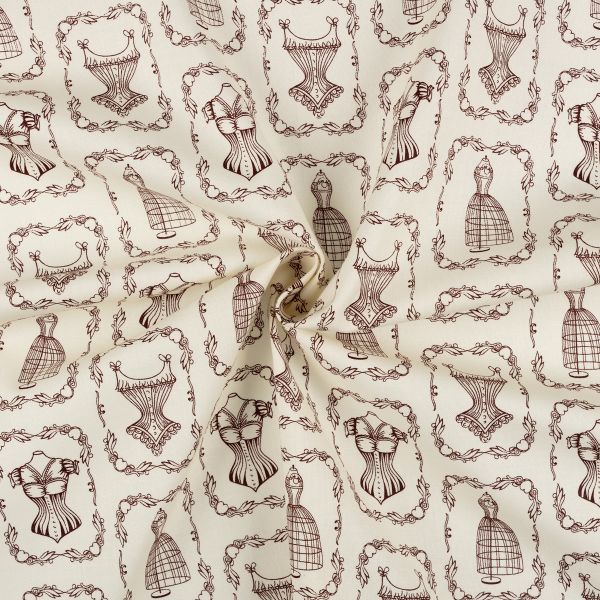 Ткань для пэчворка Peppy Век моды, отрез 50х55 см, 146 г/м², ВМ-18 бежевый, Peppy