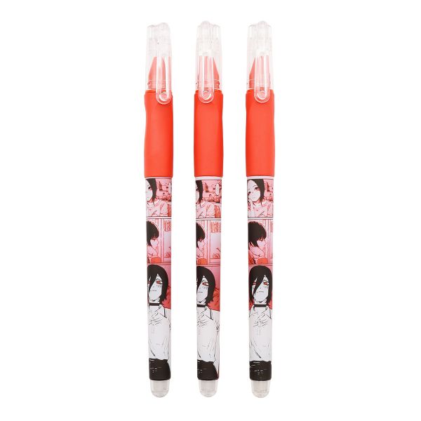 Ручка гелевая прорезиненная Аниме, 3 шт, 74892