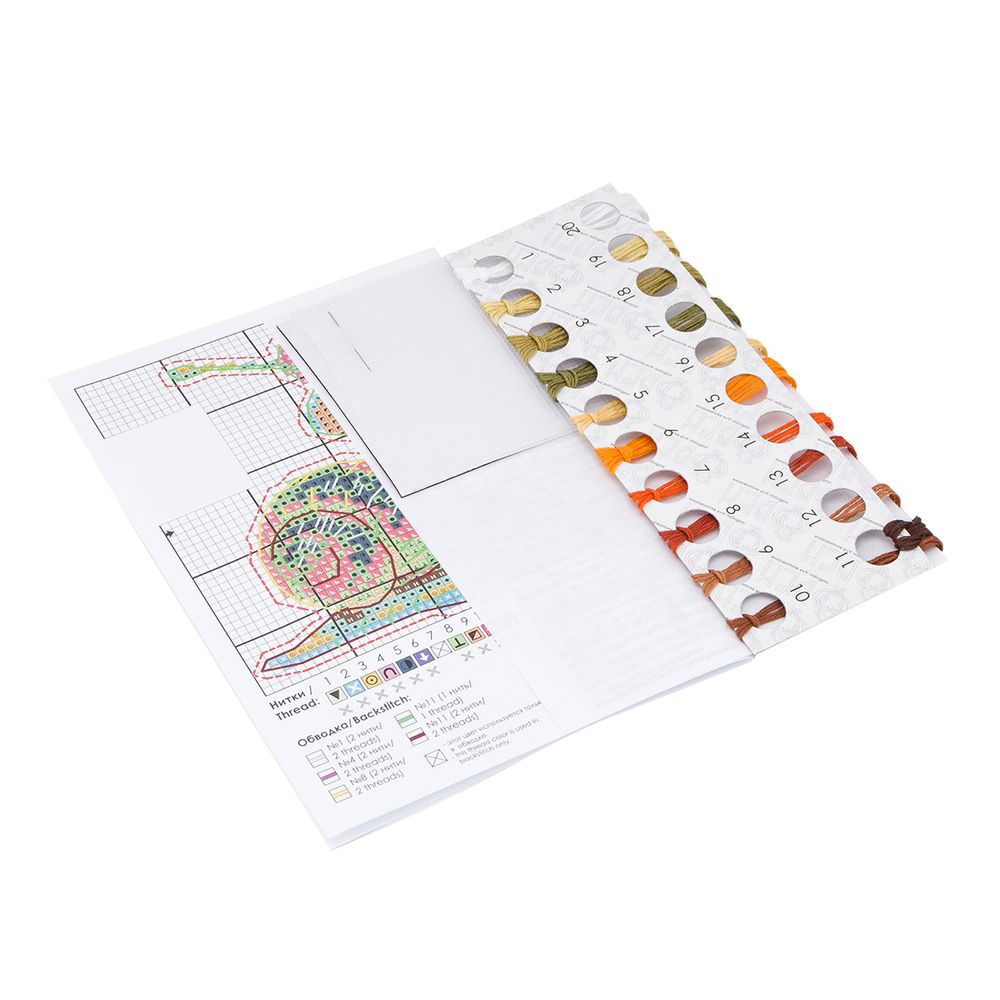 Набор для вышивания нитками Овен, Магнит. Улитка. 9,2х8,4см