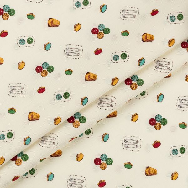 Ткань для пэчворка Peppy Век моды, отрез 50х55 см, 146 г/м², ВМ-12 бежевый, Peppy