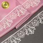 Кружево гипюр (плетёное) 35 мм / 13.71 метров, TBY.SUN.10(0872), цв.F102 молочный