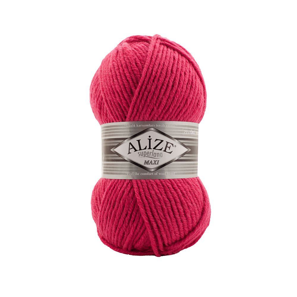 Пряжа Alize (Ализе) Superlana Maxi / уп.5 мот. по 100 г, 100 м, 798 фуксия