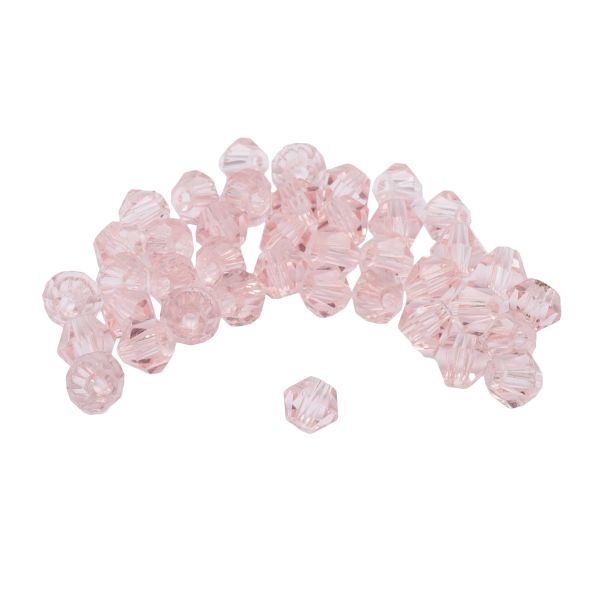 Бусины стекло 4х4 мм, 40 шт., Astra&Craft, 804 светло-розовый, Z-439
