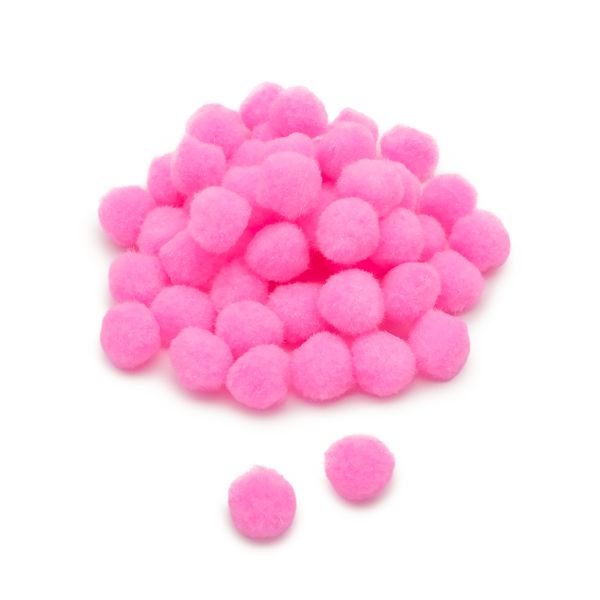 Помпоны декоративные ⌀25мм, 50 шт/упак, Astra&Craft (PA-004 розовый)