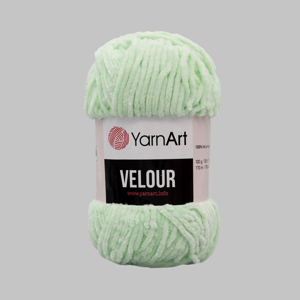 Пряжа YarnArt (ЯрнАрт) Velour / уп.5 мот. по 100 г, 170м, 845 мятный