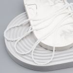 Бусины стекло ⌀2 мм, 3 мм, 4 мм, граненые, рондели, 3 нити по 38±1 см, микс, Astra&Craft, 49 белый