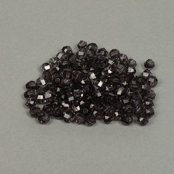 Бусины акрил ⌀10 мм, цв.25 т.серый, уп.50 г, Magic4Hobby