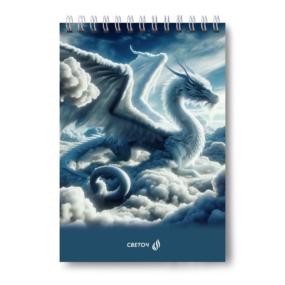 Блокнот на гребне A5 80 л., 4 шт, клетка, Ледяное очарование 01236, Светоч Б126