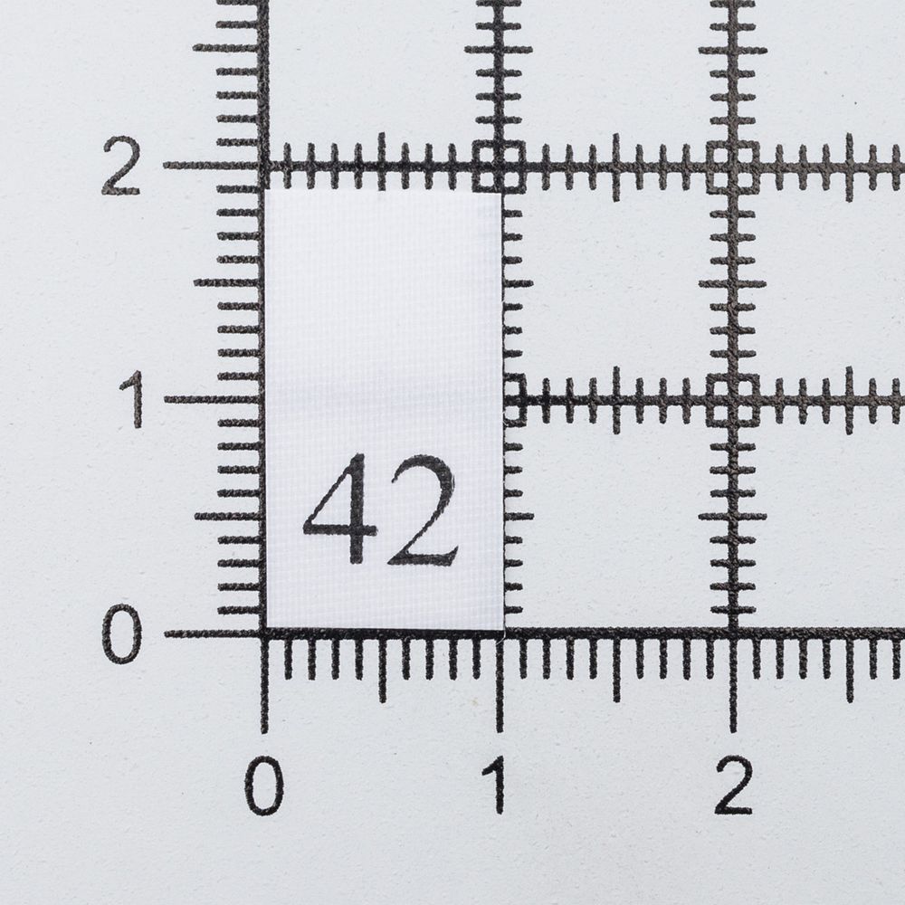 Этикетка-размерник, белый, 10х20 мм, 100 шт, 42