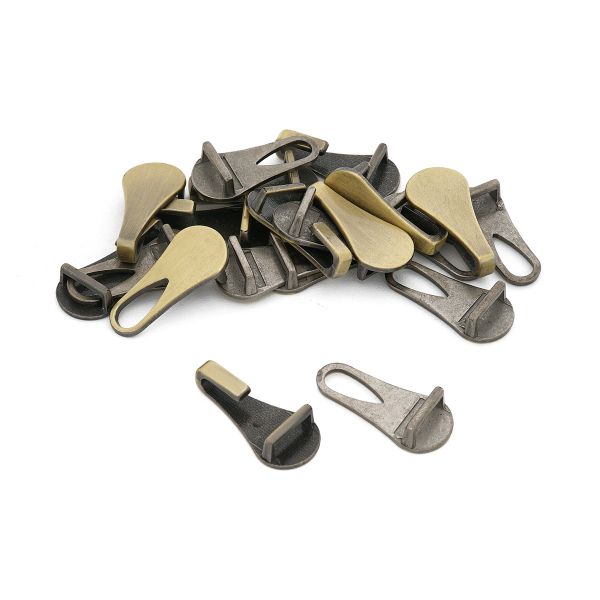 Крючки пришивные декоративные 12.3х47.6 мм, тертая бронза, 10 шт