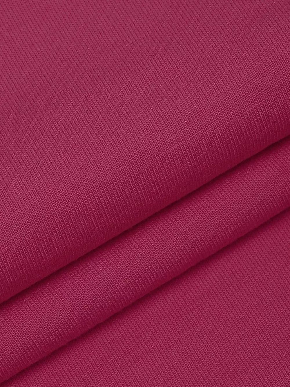 Футер 2-нитка петля поликоттон стрейч 220 г/м², 160 см / 30 метров, ФУТ2Х.TBY.ХЛ-ПЭ.51, цв.51 фуксия
