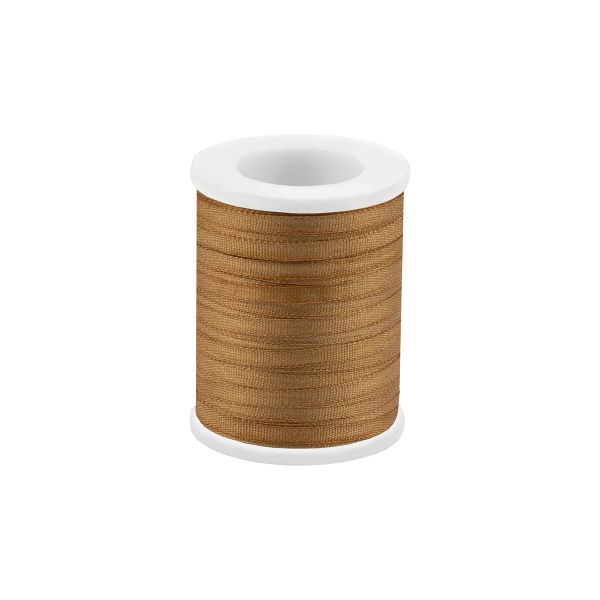 Лента (тесьма) шелковая 2.0 мм / 45.5±0.5 метров, №215 горчичный, Gamma SR-2