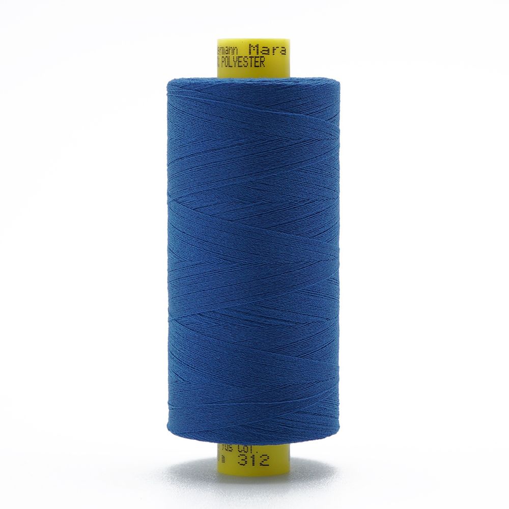 Нитка особо тонкая Gutermann Mara №150 (150/2), 1000 м, 713953, цв. 312 морской синий, 1 катушка