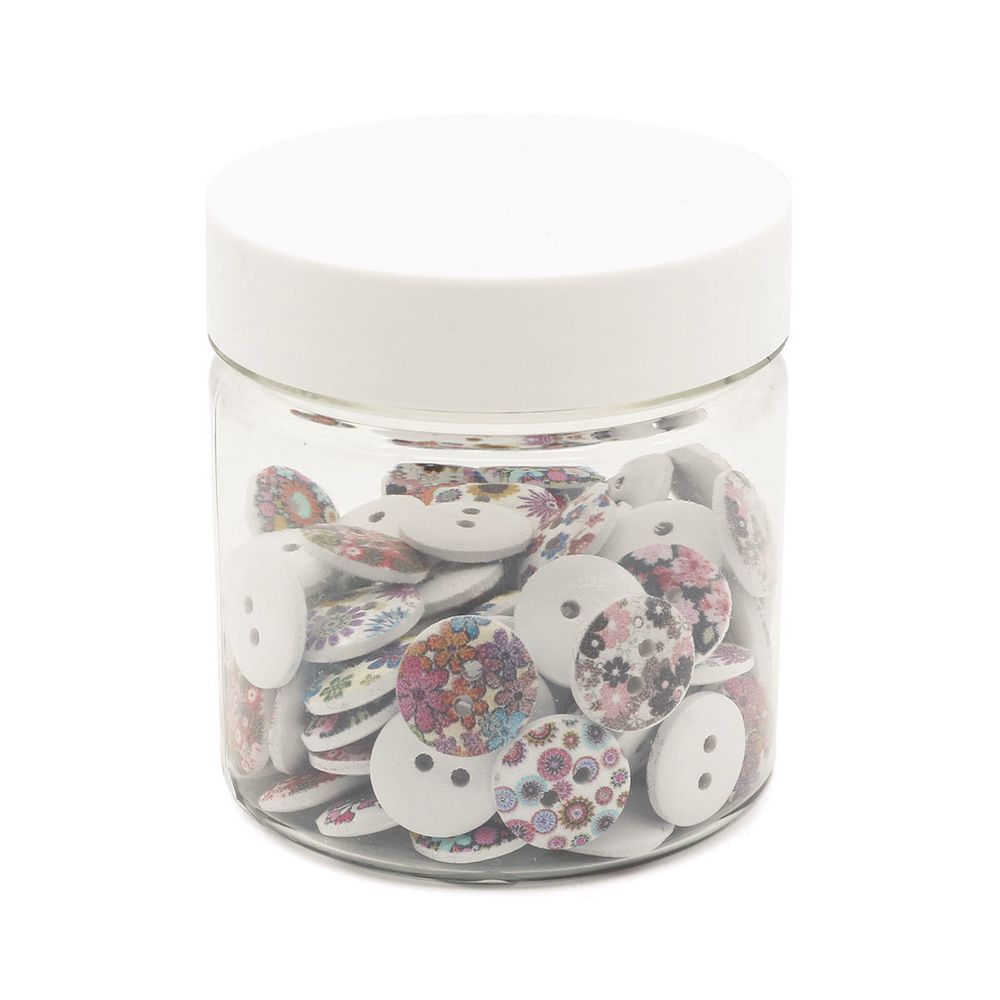 Украшения декоративные пуговицы деревянные Цветочки-лепесточки №13, 15 мм, 100 шт