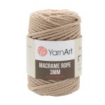 Пряжа YarnArt (ЯрнАрт) Macrame Rope 3мм / уп.4 мот. по 250 г, 63м, 768 кофе с молоком