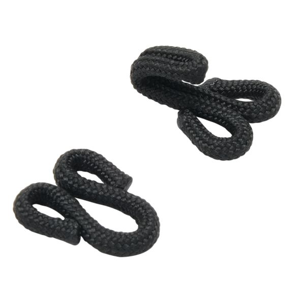 Крючки пришивные в оплетке 10х25 мм, цв.черный, 100 шт