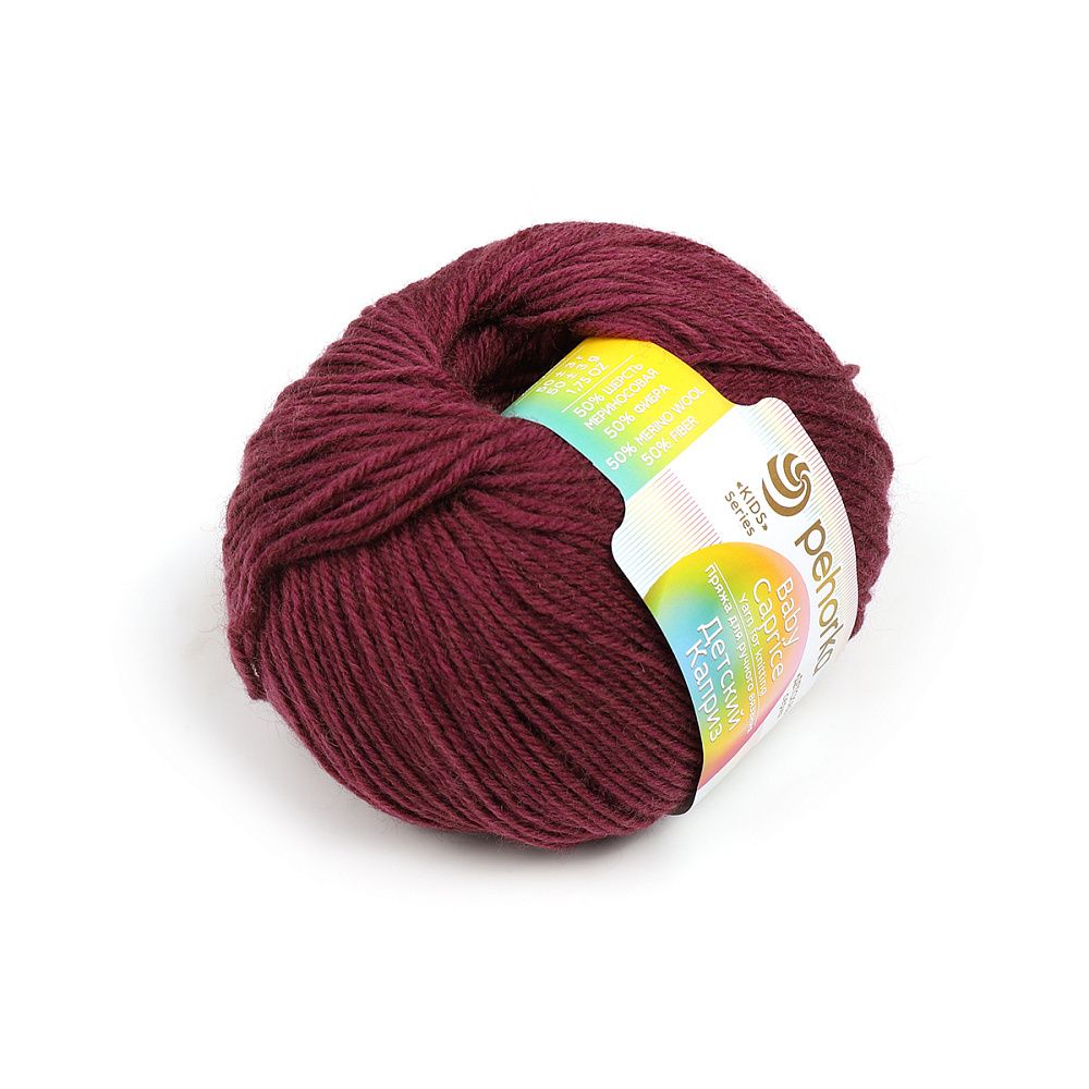 Пряжа Пехорка Детский каприз / уп.10 мот. по 50 г, 225м, 042 слива