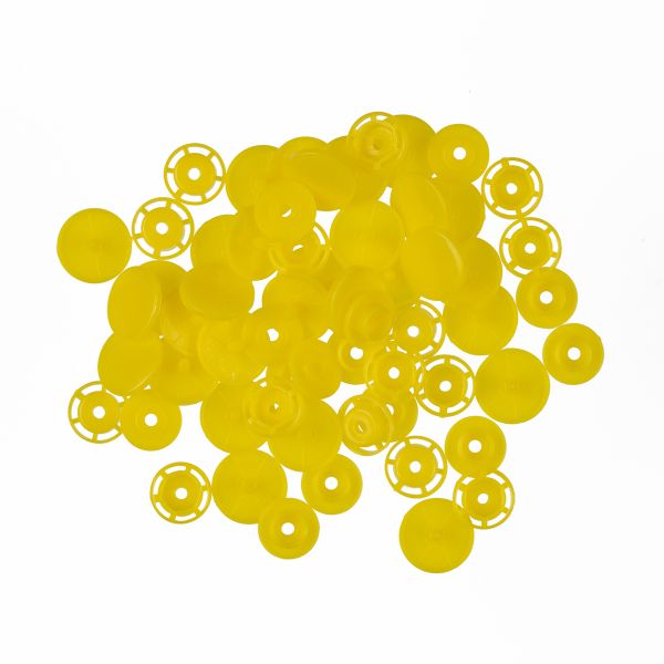 Кнопка рубашечная установочная пластик ⌀15 мм, 500 шт, 006 желтый, Micron POM-15/500