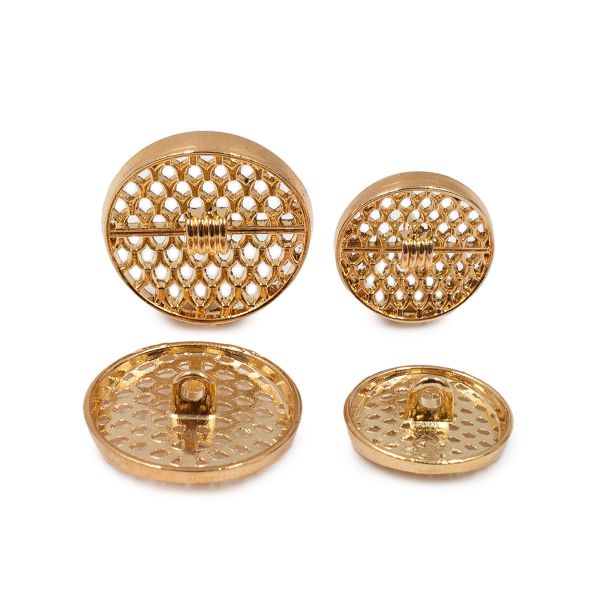 Пуговицы на ножке костюмные 16 мм, 22 мм, 18 шт, цвет золото