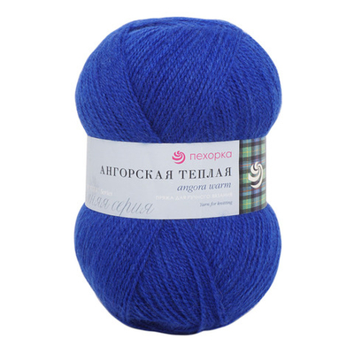 Пряжа Пехорка Ангорская теплая / уп.5 мот. по 100 г, 480 м, 26 василек