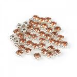 Стразы пришивные в цапах стекло MS.48.S, цв.шампанское 6 мм, уп. 720 шт