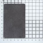 Заплатки пришивные из замши, прямоугольник 6х9,6см с перфорацией, 2 шт, 100% кожа, 26 серый, 59113