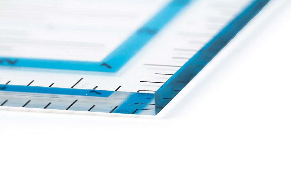 Линейка для пэчворка 10х45 см, пластик, Gamma QRL-07