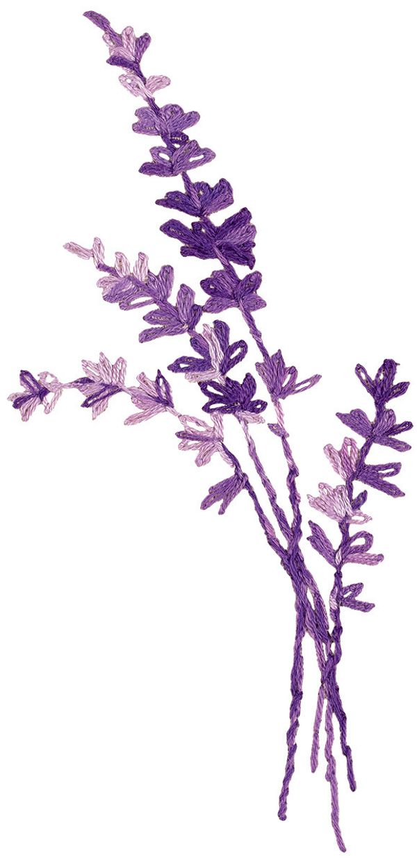 Набор для вышивания нитками Panna Живая картина JK-2283, Мак и лаванда, 5.5х12.5 см