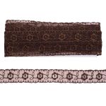 Кружево капроновое 22 мм / 6.8 м, (±4 см) 0574-1003, A754 коричневый
