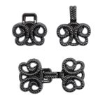 Крючки пришивные декоративные 25х14 мм, pewter, 10 шт