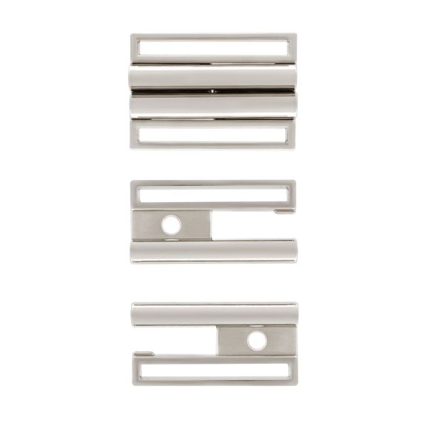 Пряжка под резинку металл 30 мм, 3 шт, серебристый, GP96