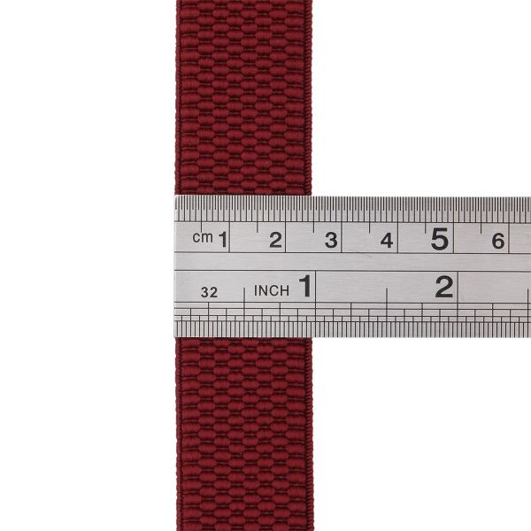 Резинка для подтяжек (помочная) 25.0 мм / 4 метра, 15.75 г/м, 520 темно-красный, 6123-9389