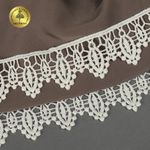 Кружево гипюр (плетёное) 40 мм, матовая нить, цв.02 молочный уп.13,71м, Kruzhevo