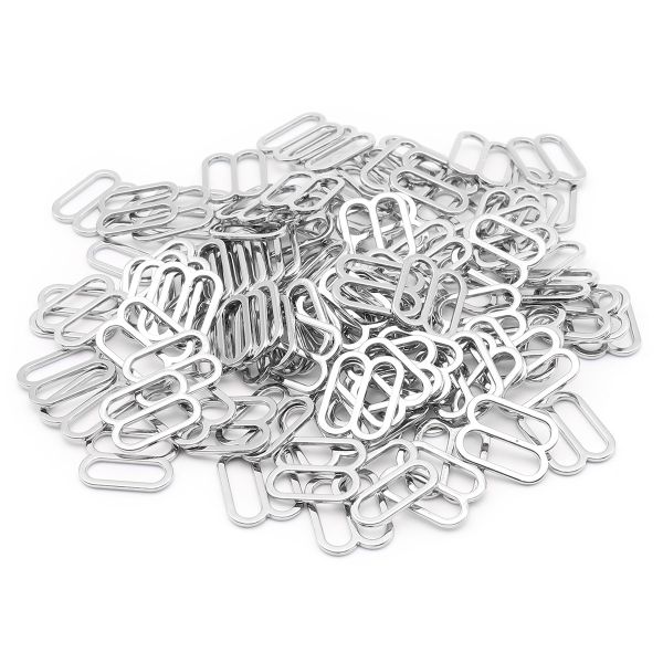 Рамки-регуляторы для бюстгальтера металл 8.0 мм, никель, ГМХ3435, 100 шт