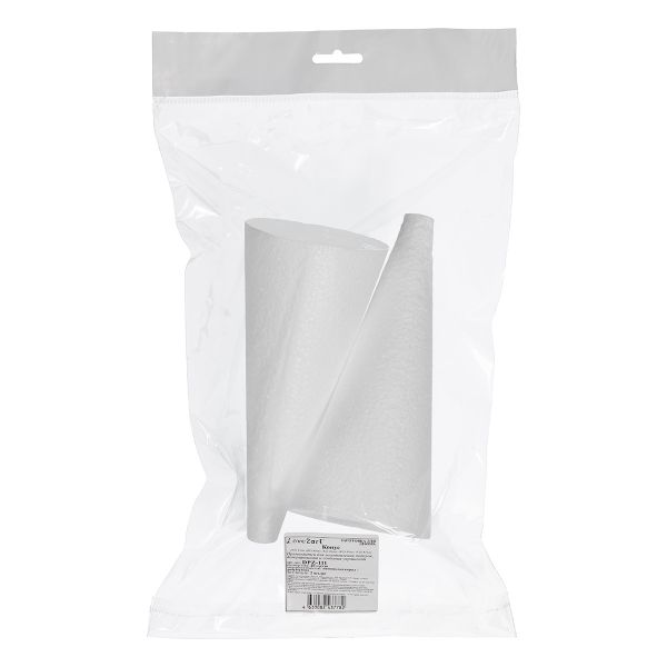 Заготовка из пенопласта Конус ⌀9 см, 20 см, 2 шт, Love2art DPZ-111