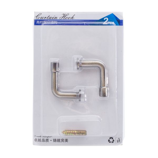 Крючок-держатель для подхватов 40 мм, металл, 1 бронза, X455