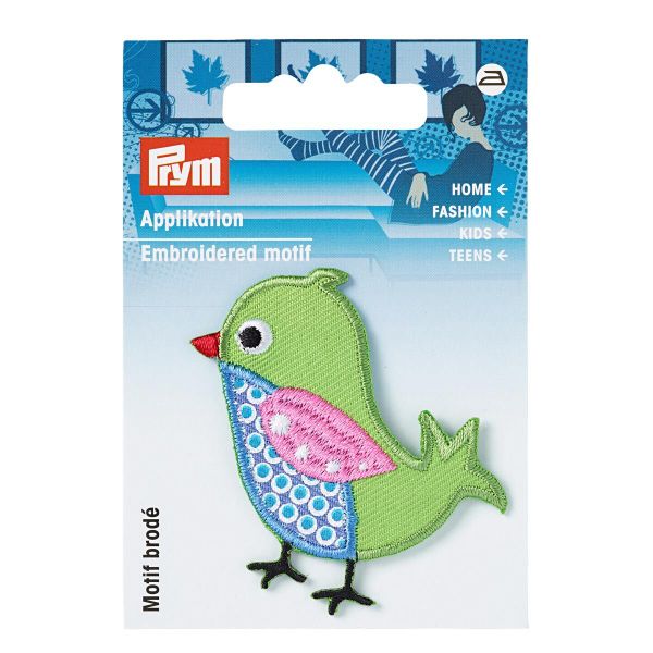 Термоаппликация Птица серый/розовый, 1шт. Prym 924212