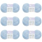 Пряжа Люблю вязать Фитнес 200 / уп.6 мот. по 50 г, 200 м, 570 голубой