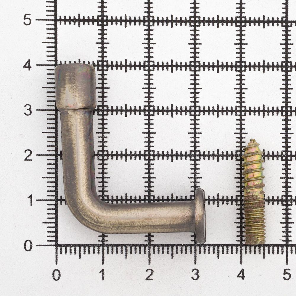 Крючок-держатель для подхватов 40 мм, металл, 1 бронза, X455