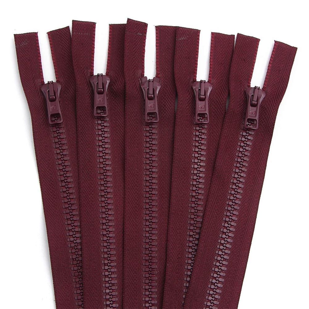 Молния трактор Arta Т6 (6 мм) 2 зам., разъем., 100 см, цв. 033 т.бордовый, уп.5 шт