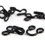 Крючки пришивные 9 мм, сталь, черные, 14 шт, Pony