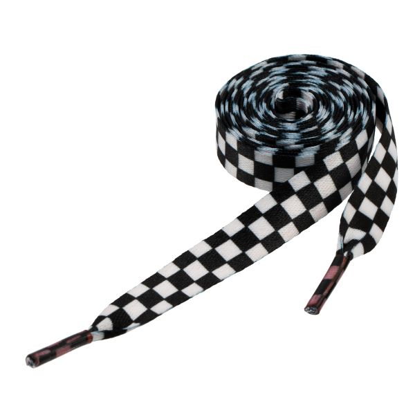 Шнурки 10 мм, 120 см, 1 пар(a), №05 бело-черный (шахматы), Gamma SHL-01/01